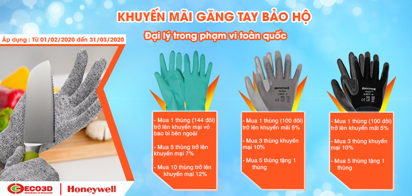 Bùng nổ khuyến mãi Găng tay bảo hộ chỉ từ 17k